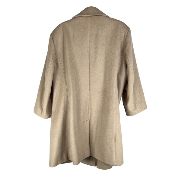 Calvin Klein NWT Womens 3X Camel Tan Wool Cashmere Blend Long Coat Quiet Luxury - Picture 4 of 16